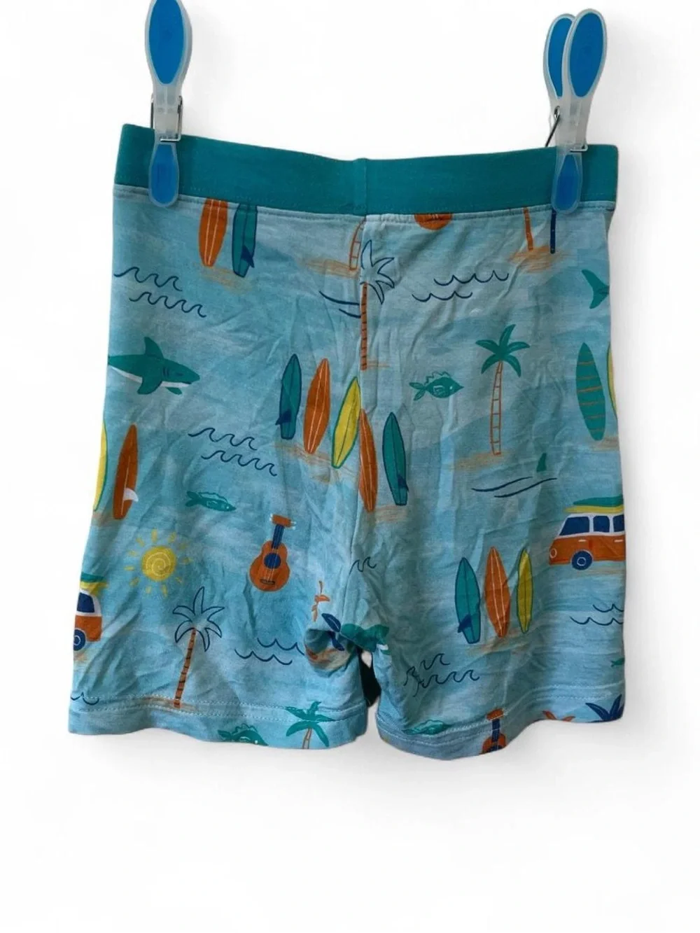 Toddler 3T Little Sleepies Surf Life 2 Piece Bamboo Shorts Set Lounge Set EUC